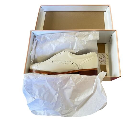 Bloch Womens Tap Shoe Jason Samuels Smith White Natural Sole Dance S0313L Size 5 - Picture 9 of 16